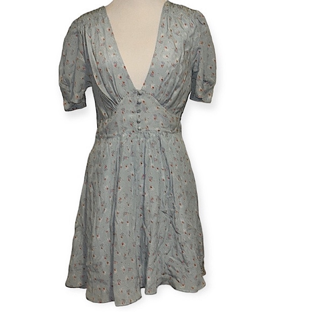Loveshackfancy women’s small‎ Ruby silk crepe floral mini dress